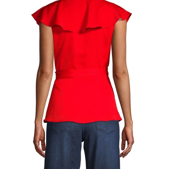 NEVER BEEN WORN Ava & Aiden Flounce Wrap Top - Picture 4 of 4